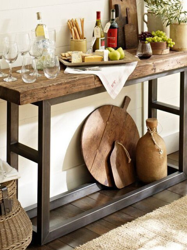 Стол консольный в стиле лофт GES-409